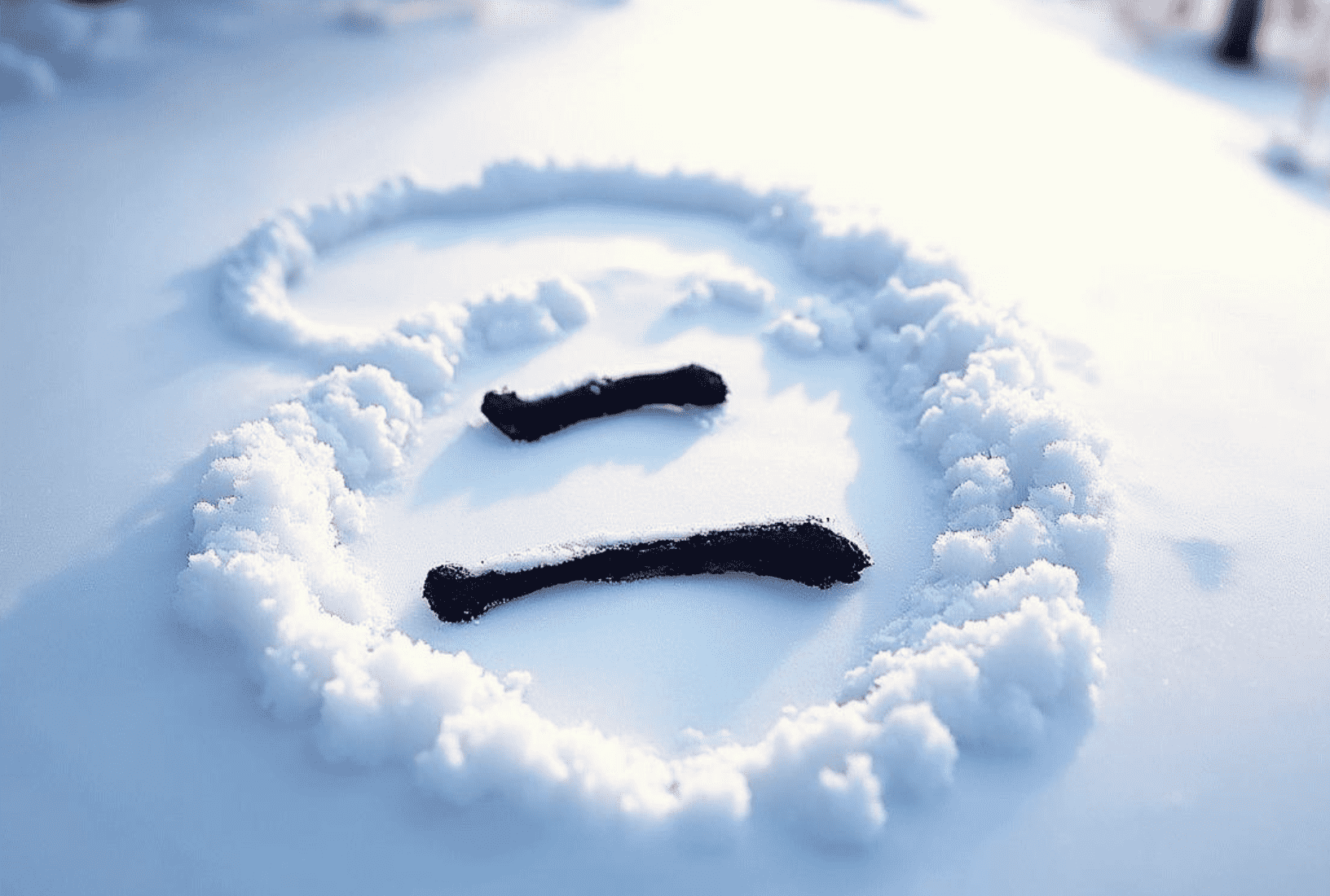 雪の下駄跡